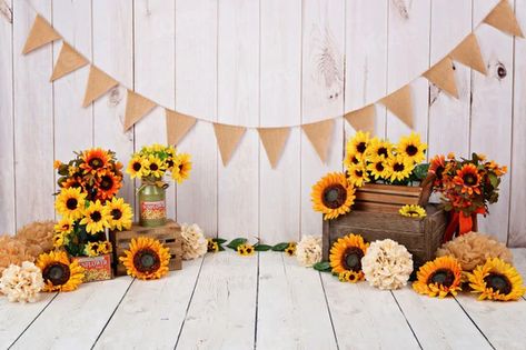 Beautiful Flower Floral photography backdrops Easter Backdrop, Wood Sunflower, Baby Photography Backdrop, Sunflower Birthday, Baby Backdrop, Foto Newborn, Easter Backdrops, Cake Smash Backdrop, Backdrop Photography