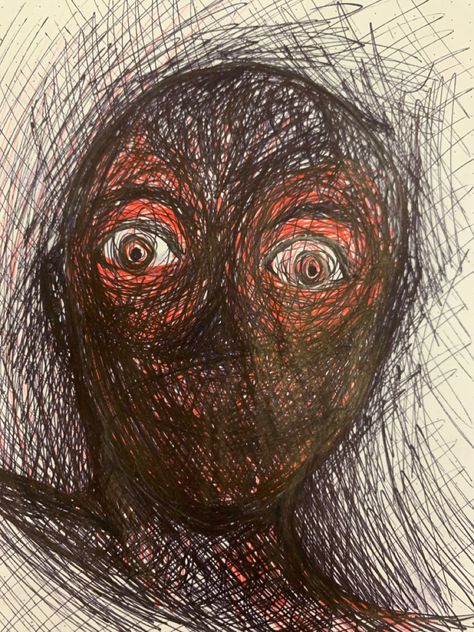 Cursed Wallpaper, Blind Drawing, Scary Eyes, Surealism Art, Scary Drawings, Different Forms Of Art, Notebook Drawing, Drawing Ideas List, Creepy Images