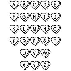 Alphabet inside Hearts Shaped Coloring Pages Hearts Images, Birdwing Butterfly, Scrapbooking Templates, Abc Coloring Pages, Abc Printables, Valentine Coloring Pages, Heart Coloring Pages, Abc Coloring, Abc Alphabet