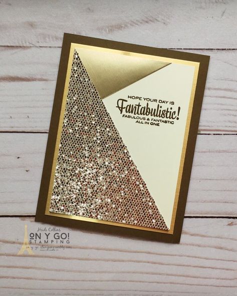 Cards With Glitter Paper, Glitter Paper Card Ideas, Stampin Up Glitter Paper Cards, Stampin Up Be Dazzling Specialty Paper, Glitter Cards Diy, Cards With Glitter, Sparkly Birthday, Diamond Card, Birthday Male