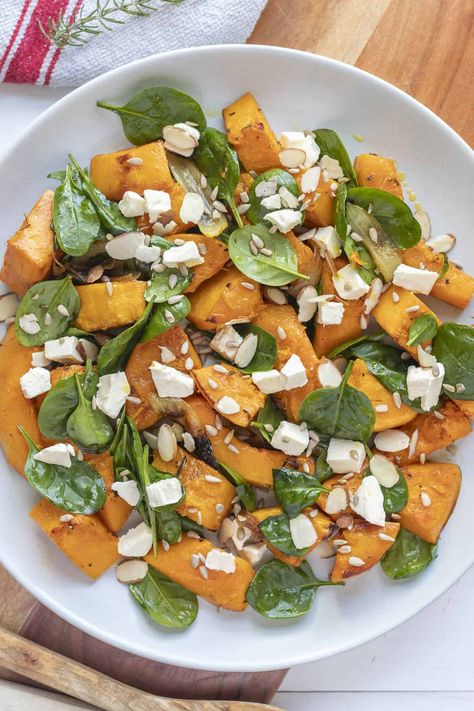 Butternut Squash Feta, Veggie Salad Recipes, Butternut Squash Salad, Meat Free Monday, Squash Salad, Tasty Kitchen, Veggie Salad, Feta Salad, Roasted Butternut