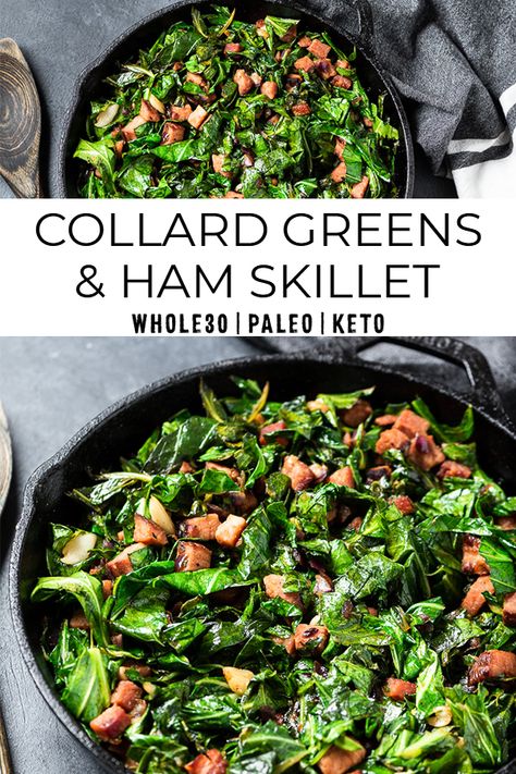 Sauteed Collard Greens, Gluten Free Recipes Side Dishes, Clean Eating Lifestyle, Paleo Side Dishes, Best Paleo Recipes, Leftover Ham Recipes, Gluten Free Sides Dishes, Collard Greens, Easy Healthy Dinners