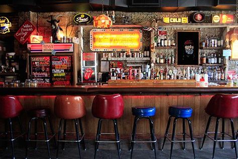 10 Classic Dive Bars to Visit this Summer | Bar Interior, Bar and ... Bar Americano, Country Bar, San Myshuno, Bar In Casa, Bar Crawl, Bar Interior Design, Dive Bar, Bar Interior, Honky Tonk