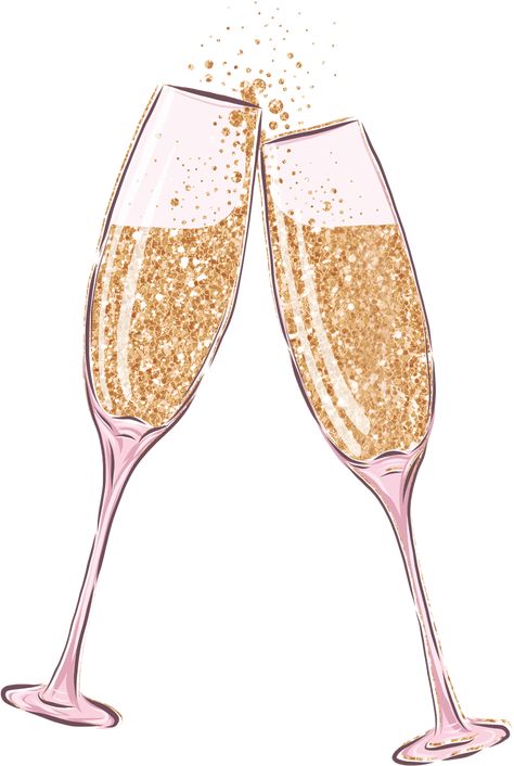 Cartoon Champagne Bottle, Champagne Art Illustration, Champagne Sticker, Champagne Illustration, Champagne Art, 40th Birthday Quotes, Learn Watercolor Painting, Idee Cricut, Happy Birthday Greetings Friends