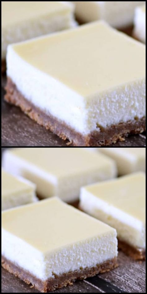 Mini Cheesecake Squares, Cheesecake Squares Recipes, Quick Cheesecake, Hospitality Ideas, Moms Recipes, Cheesecake Squares, Gluten Free Gingerbread, Vanilla Cheesecake, Shower Desserts