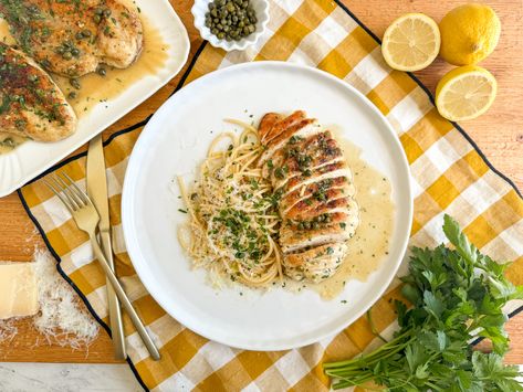 Skillet Chicken Piccata – Kelsey Nixon Holiday Meal Planner, Slow Cooker Meal Prep, Kelsey Nixon, Capers Chicken, Slow Cooker Pasta, Chicken Piccata, Chicken Dinners, Food Club, Holiday Kitchen