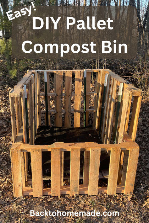 Here is an easy step by step guide to building a compost bin using pallets. Pallet Compost Bin, Pallet Compost, Compost Bin Pallet, Helping Nature, Worm Farming, Compost Bin Diy, Straw Bale Gardening, Diy Compost, Compost Soil