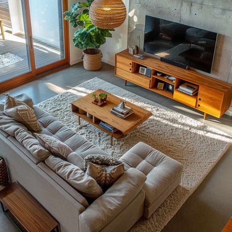 Midcentury Modern Living Room Decor, Moody Mid Century Modern, Cozy Mid Century Modern Living Room, Retro Modern Living Room, Midcentury Living, Midcentury Modern Living Room, Mid Century Modern Apartment, Midcentury Decor, Living Room Decor Tips