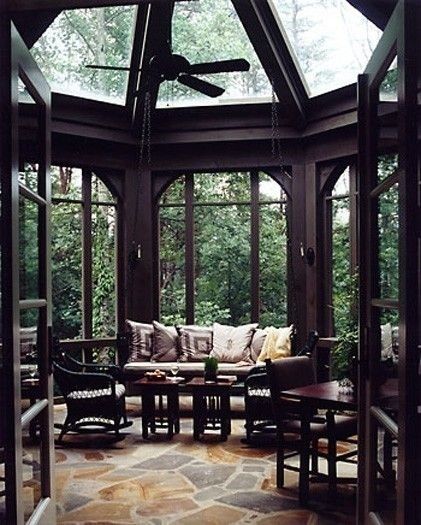 A Big Glass Gazebo | 27 Things That Definitely Belong In Your DreamHome Thunderstorm Room, Sunroom Designs, Casa Country, Lots Of Windows, Decor Minimalist, House Goals, Home Design Decor, Style At Home, Dream Rooms