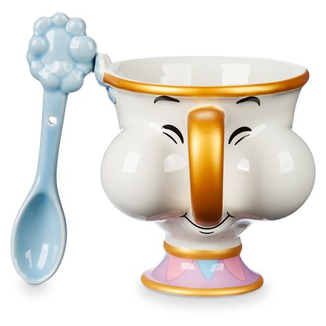 Chip Teacup and Spoon Set - Beauty and the Beast  shopDisney #AD, #Spoon, #Ad, #Teacup, #Chip, #Set Penyimpanan Makeup, Chip Mug, Disney Mug, Disney Coffee Mugs, Disney Cups, Disney Snacks, Disney Kitchen, Disney Mugs, Disney Beauty And The Beast