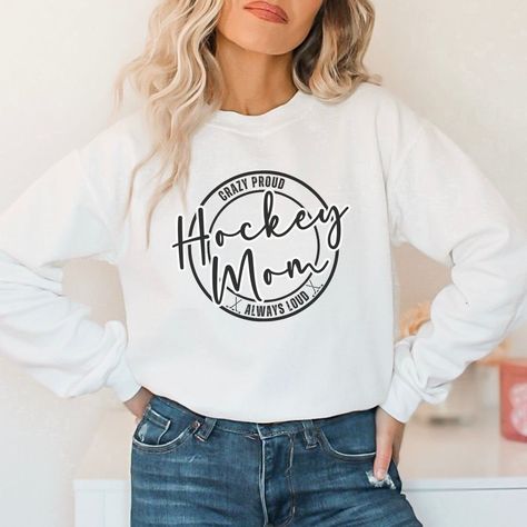 Hockey Mom Shirts, Hockey Sweatshirts, Hockey Gifts, Hockey Player, Hockey Mom, Hockey Fans, Mama Shirts, Sports Mom, Mom Sweatshirt