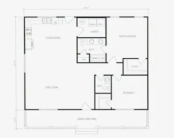 SimpleHousePlans - Etsy Floor Plan 2 Bedroom 2 Bath, Small Simple 2 Bedroom House Plans, 30 X 40 2 Bedroom House Plans, Shop House Plans 2 Bedroom, 32 X 32 House Plans, 24x 40 House Plans, House Plans 2 Bedroom 2 Bath Open Floor, 1200 Ft House Plans Open Floor, 2 Bed 1.5 Bath Barndominium