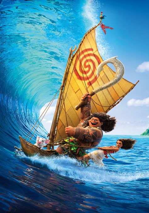 Moana Film, Moana Poster, Moana 2016, Moana Movie, Polynesian Village, Animation Disney, Wave Poster, Disney Posters, Rock Johnson