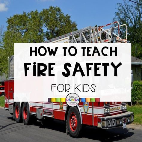 Safety At School, Fire Safety Worksheets, Fire Safety For Kids, Fire Safety Week, Fire Safety Tips, Fire Prevention Week, Learning Corner, Safety Week, Safety Video