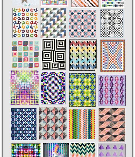 Optical illusion quilts give the illusion of shadows, movement, transparency, and/or three dimensions (3D quilts). We hope you enjoy these F... Illusion Quilt Pattern Free, Illusion Quilts, All People Quilt, Color Illusions, Optical Illusion Quilts, Tiled Quilt, Paisley Quilt, Ribbon Quilt, 3d Quilts