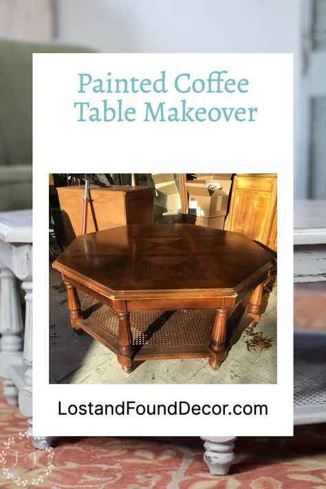 Glass Coffee Table Makeover, Mcm Coffee Table, Painted Coffee Table, Antique Booth Displays, Coffee Table Makeover, Brown Coffee Table, Painted Coffee Tables, Flea Market Style, Table Makeover