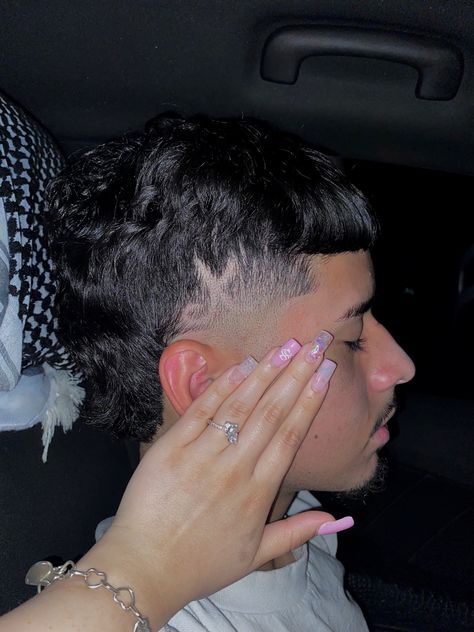 Nails On Boyfriend Face, Nails With Boyfriends Initials Long, Showing Nails Pose With Boyfriend, Showing Nails On Bf Pants, Nails With F Initial, Nails For Boyfriend Initial, Promise Ring Pictures, Bf Initial Nails, Name On Nails Boyfriends