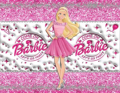 Barbie Tumbler, Subway Art Printables, Stencil Logo, Barbie Theme Party, Sublimacion Ideas, Barbie Kids, Kids Wraps, Jelly Wallpaper, Sublimation Ideas Projects Inspiration