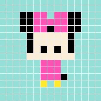 Easy Perler Beads Ideas, Easy Pixel Art, Pixel Art Templates, Pixel Drawing, Pix Art, Pixel Art Grid, Graph Paper Art, Hello Kitty Drawing, Minecraft Pixel Art