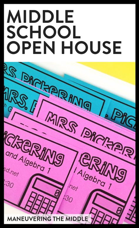 Getting ready for open house in middle school can be quite hectic. These 4 tips will help you have a smooth and productive open house. | maneuveringthemiddle.com #middleschool #backtoschool #openhouse Middle School Open House Parent Night, Open House Ideas For Middle School, Meet The Teacher Night Middle School, Meet The Teacher Middle School Ideas, Middle School Open House, Open House Ideas, Parent Orientation, Middle School Classroom Management, Middle School Life