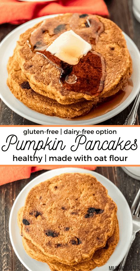 Pumpkin Puree Recipes Healthy, Pumpkin Chocolate Chip Pancakes, Gluten Free Pumpkin Recipes, Pumpkin Puree Recipes, Gluten Free Bagels, Pumpkin Pancake Recipe, Pumpkin Oats, Pumpkin Recipes Healthy, Pumpkin Recipes Easy