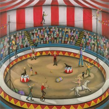 Paul Horton, Learning Pit, Circus Crafts, Zoo Art, Naive Painting, Storybook Characters, Circus Tent, Circus Animals, Big Top