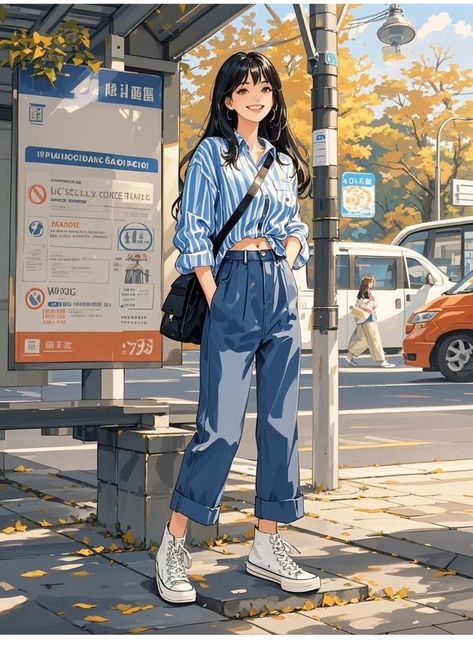 Baggy Jeans For Women, Cat Phone Wallpaper, Fashion Show Poster, Cartoon Love Photo, Creative Journaling, Blue Anime, Girly Art Illustrations, Comics Girl, Journaling Ideas