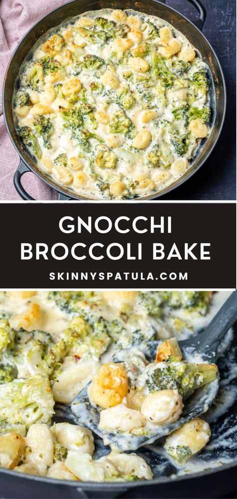 Cheddar Broccoli Gnocchi Soup, Gnocchi Dishes Vegetarian, Baked Gnocchi Casserole, Broccoli And Gnocchi Recipes, Gnocci Meals Dairy Free, Spring Gnocchi Recipes, Brussel Sprout Gnocchi, Chicken Broccoli Gnocchi Recipes, Broccoli Gnocchi Recipe