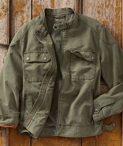 Olive Menswear, Mens Green Jacket, Army Jacket Men, Mechanic Clothes, Cool Jackets For Men, Olive Coat, Cotton Jacket Men, Jackets Sweaters, Military Jackets