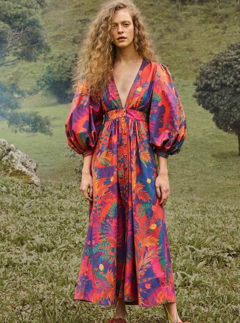 Farm Rio Apparel Farm Rio | Tie Dye Forest Maxi Dress Mode Pop, Look Boho Chic, Textil Design, Glamorous Party, Tie Dye Maxi Dresses, Tie Dye Maxi, Moda Vintage, Pink Maxi Dress, Farm Rio