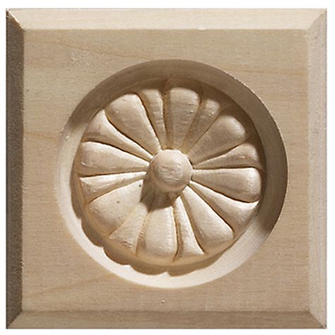 EverTrue Rosette Moulding Ideas, Window Moulding, Wood Rosettes, Window Molding, Window Casing, Ornamental Mouldings, Wood Appliques, Wood Carving Designs, Decorative Mouldings