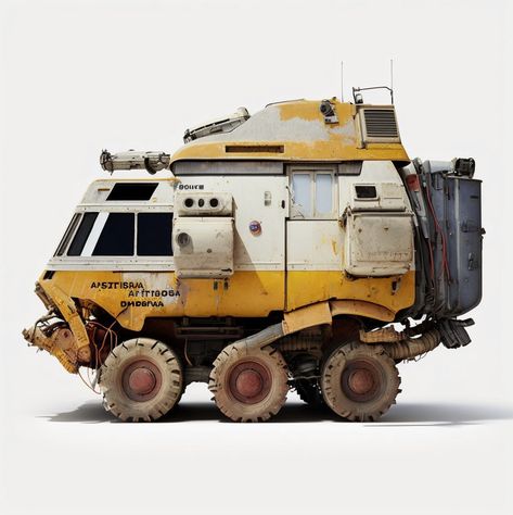 Van Concept Art, Zombie Survival Vehicle, Space Ship Concept Art, Future Trucks, Futuristic Armour, Sci Fi Design, Overland Vehicles, Spaceship Design, Concept Ships