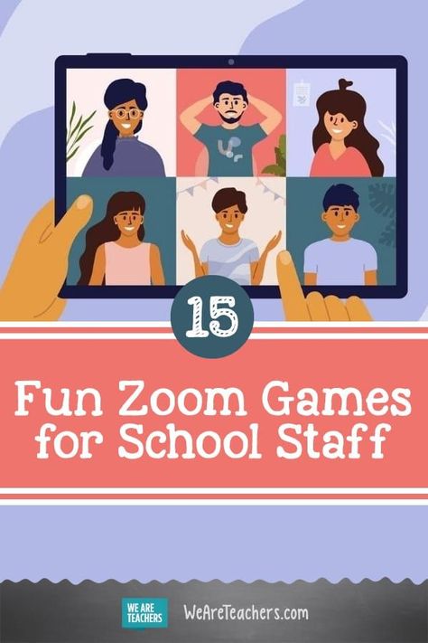 15 Fun Zoom Games for School Staff. Fifteen Zoom games for school staff that will introduce an element of play into your meetings and bring your faculty closer together. Activities For Employees, Group Team Building Activities, Online Escape Room, Games For School, Team Bonding Activities, Work Team Building, Meeting Games, Icebreaker Games, Teacher Career