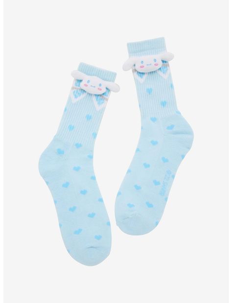 Sanrio Clothes, Cinnamoroll Plush, Kawaii Socks, Bunny Stuff, Tie Dye Girl, Blue Hearts, Theme Dress, Kawaii Accessories, Blue Crew