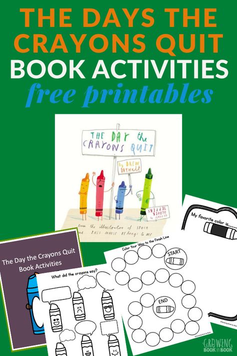 The Day The Crayons Quit Activities Preschool, The Day The Crayons Quit Craft, Crayons Quit Book, Crayon Activities, The Day The Crayons Quit, Day The Crayons Quit, Character Education Activities, Crayon Days, Crayon Book