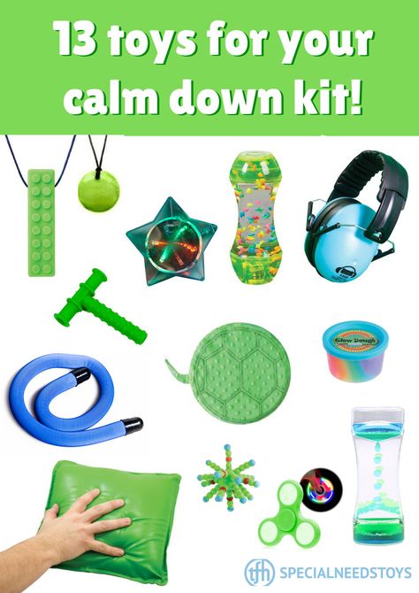 Sensory Room Ideas Schools Calm Down, Calm Down Room, Sensory Objects, Sensory Corner, Calm Box, Sensory Seeking, Sensory Classroom, Calm Down Kit, Special Needs Toys