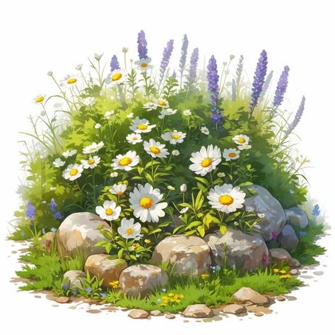 Wildflowers on Rocks Clipart 10 High Quality Jpg's Digital Download Countryside Wildflower Images Nature Clipart, Flowers Clip Art - Etsy UK Landscape Clip Art, Gardening Illustration Art, Wildflower Images, Rock Clipart, Flower Garden Drawing, Nature Clipart, Clipart Flowers, Instruções Origami, Garden Drawing