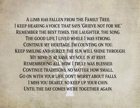 ***In memory of my mom, Cloris who passed away on September 3, 2003 and my dad who just passed away on June 2, 2017. Y'all are greatly loved and missed. XOXOXOXO Simple Phrases, Tree Poem, Our Family Tree, Memorial Ideas, Memorial Wall, Miss You Dad, Loss Of Mother, Memories Quotes, Family Album