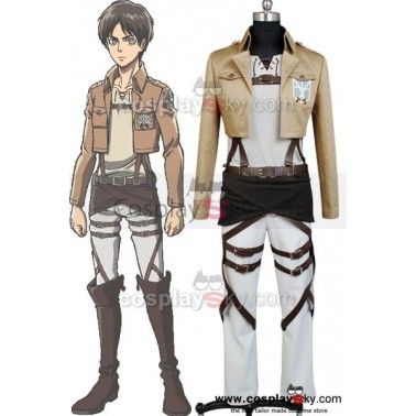 Attack-on-Titan-Eren-Jaeger-Cosplay-Costume-9 Eren Jaeger Cosplay, Attack On Titan Costume, Mikasa Ackerman Cosplay, Mikasa Cosplay, Attack On Titan Cosplay, Titan Cosplay, Kostum Cosplay, Uniform Accessories, Snk Cosplay