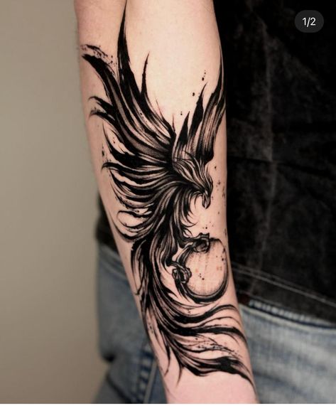 Phoenix Tattoo Men, Phoenix Tattoo Sleeve, Tato Phoenix, Japanese Phoenix Tattoo, Phoenix Tattoo For Men, Fenix Tattoo, Ink Tattoo Design, Bird Tattoo Men, Red Tattoo Ideas