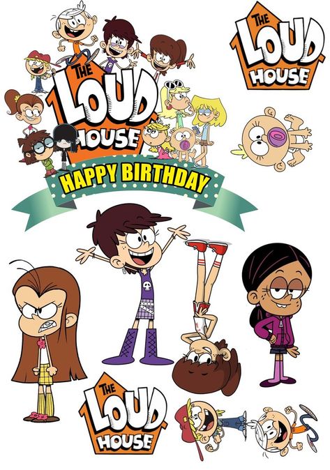 Loud House Cake Toppers Printable, Sweet Birthday Cake, House Cake, The Loud House, Sweet Birthday, Loud House, Yummy Cakes, Paw Patrol, Rapunzel