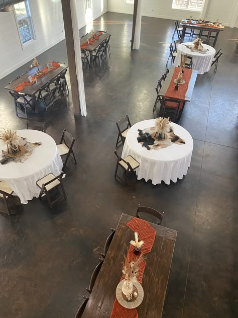 Western Sign In Table, Cowhide Centerpiece Wedding, Wedding Rental Ideas, Western Signs, Western Themed Wedding, Jasmine Bridal, Wedding Rental, Cowboy Baby Shower, Rental Ideas