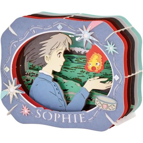 Ghibli Girls, Howl's Moving Castle Sophie, Paper Theater, Paper Theatre, Howl's Moving Castle, Up Book, Howls Moving Castle, Paper Cut, Japanese Culture