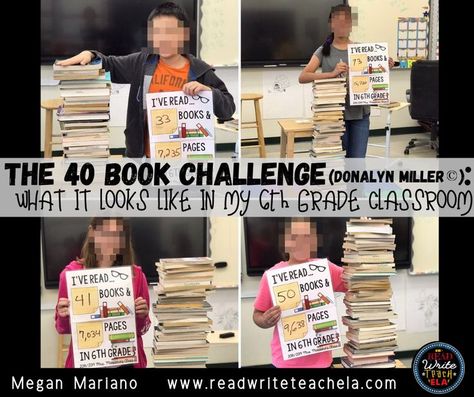 40 Book Challenge, Book Whisperer, Reading Record, Arts Classroom, Elementary Lessons, 6th Grade Reading, Read Sign, Reading Notebook, 5th Grade Reading