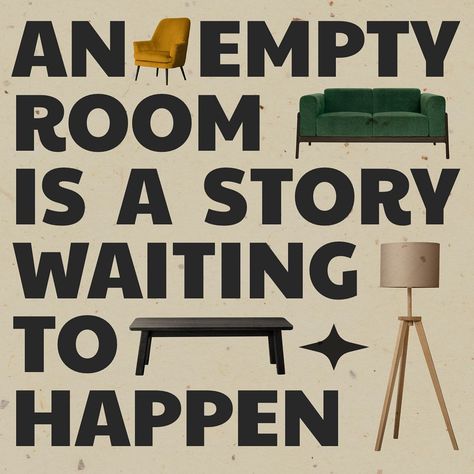 An empty room Instagram post template, editable text | premium image by rawpixel.com / Kappy Apartment Projects, Text Layout, Paper Trail, Empty Room, Print Ideas, Poster Layout, Instagram Design, Best Templates, Instagram Post Template