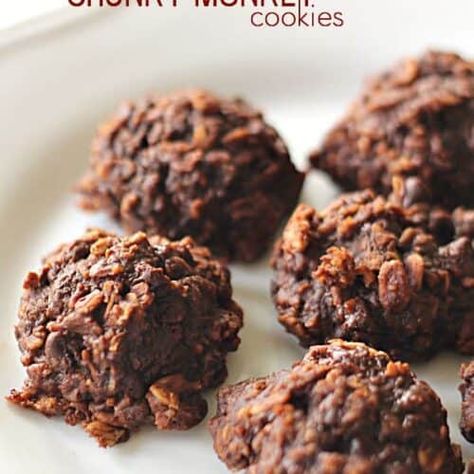 Skinny Chunky Monkey Cookies Chunky Monkey Cookies, Chunky Monkey Ice Cream, Monkey Cookies, Turkey Enchiladas, Chocolate Oatmeal Cookies, Enchiladas Recipe, Leftover Turkey Recipes, Turkey Soup, Chunky Monkey