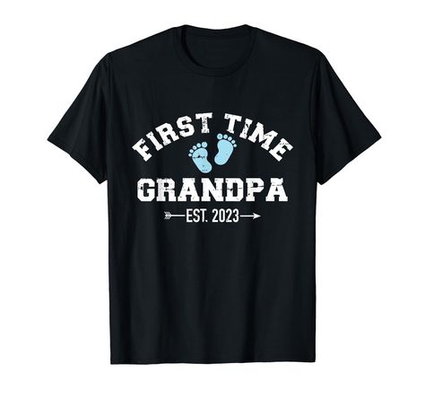 PRICES MAY VARY. First time grandpa 2023 for grandfather to be design for all having a pregnancy announcement for a new baby in the family Lightweight, Classic fit, Double-needle sleeve and bottom hem Grandpa To Be, Promoted To Grandpa, Be Design, Grandpa Shirt, Shower Centerpieces, Grandma And Grandpa, Diy Baby, Pregnancy Announcement, Pharmacy Gifts