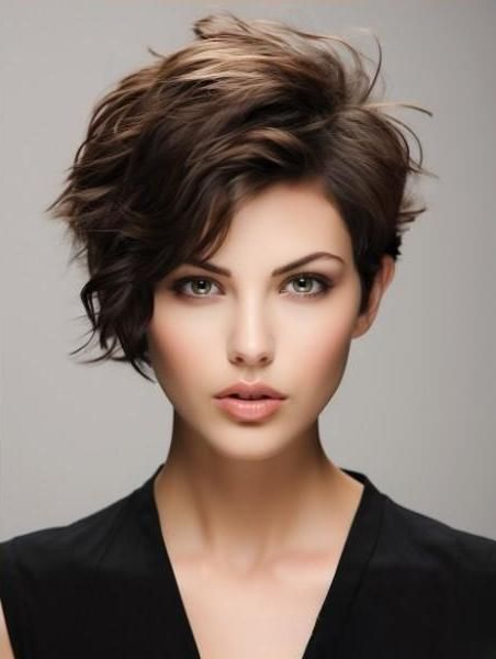 31 Short Layered Haircuts 2024: Timeless Trends Reinvented Straight Hair Short Layers, Hair Short Layers, High Ponytail Styles, Short Asymmetrical Haircut, Straight Hair Short, Shag Hair, Haircuts 2024, Layered Haircuts For Women, Asymmetrical Haircut