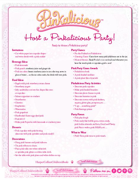 Pinkalicious Activities, Pinkalicious Birthday Party, Pinkalicious Party, Shopkins Party, Play Activity, Activity Pages, Twin Birthday, Slumber Party, 6th Birthday Parties