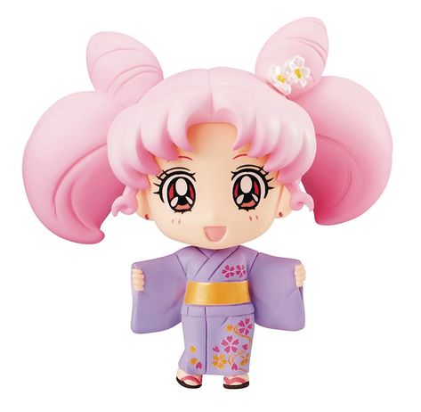 Sailor Moon: Petit Chara Chibi Usagi Figure (Yukata Version) Chibi Usagi, Sailor Moons, Moon Png, Sailor Moon Merchandise, Anime Release, Moon Festival, Latest Anime, Sailor Chibi Moon, Film Anime